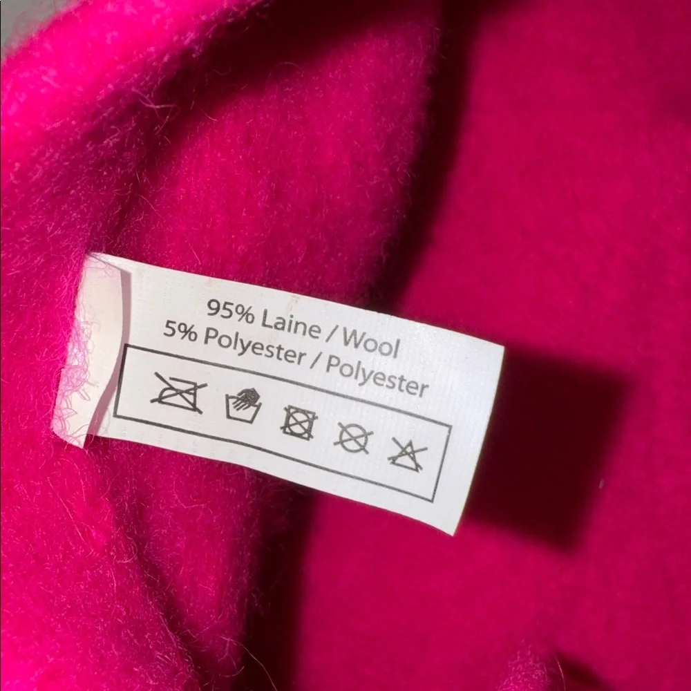 Fuchsia Wool Beret‎